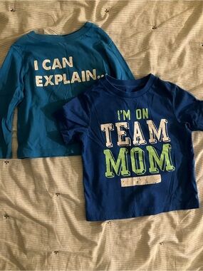 The Children's Place Blue & Teal Graphic Tee Set